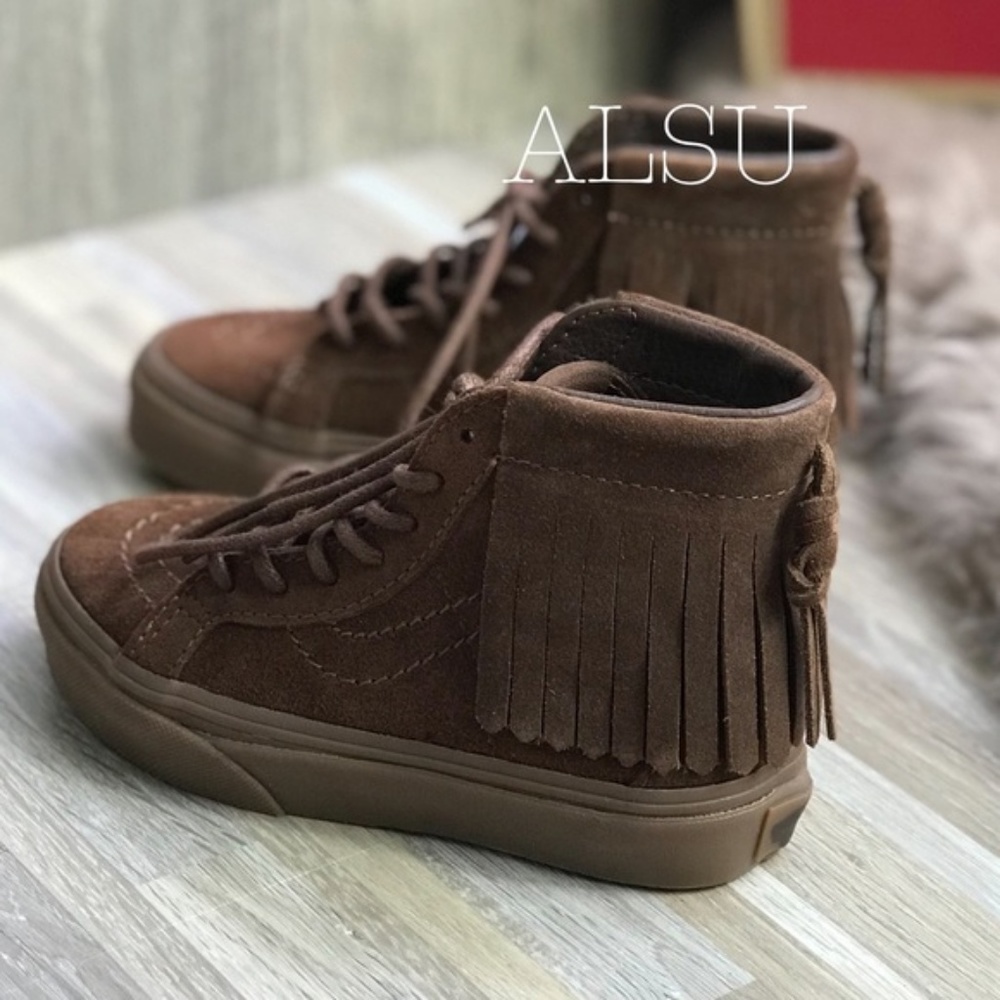 NWT VANS SK8-HI Moc Suede Bison Kid’s AUTHENTIC - Picture 6 of 8